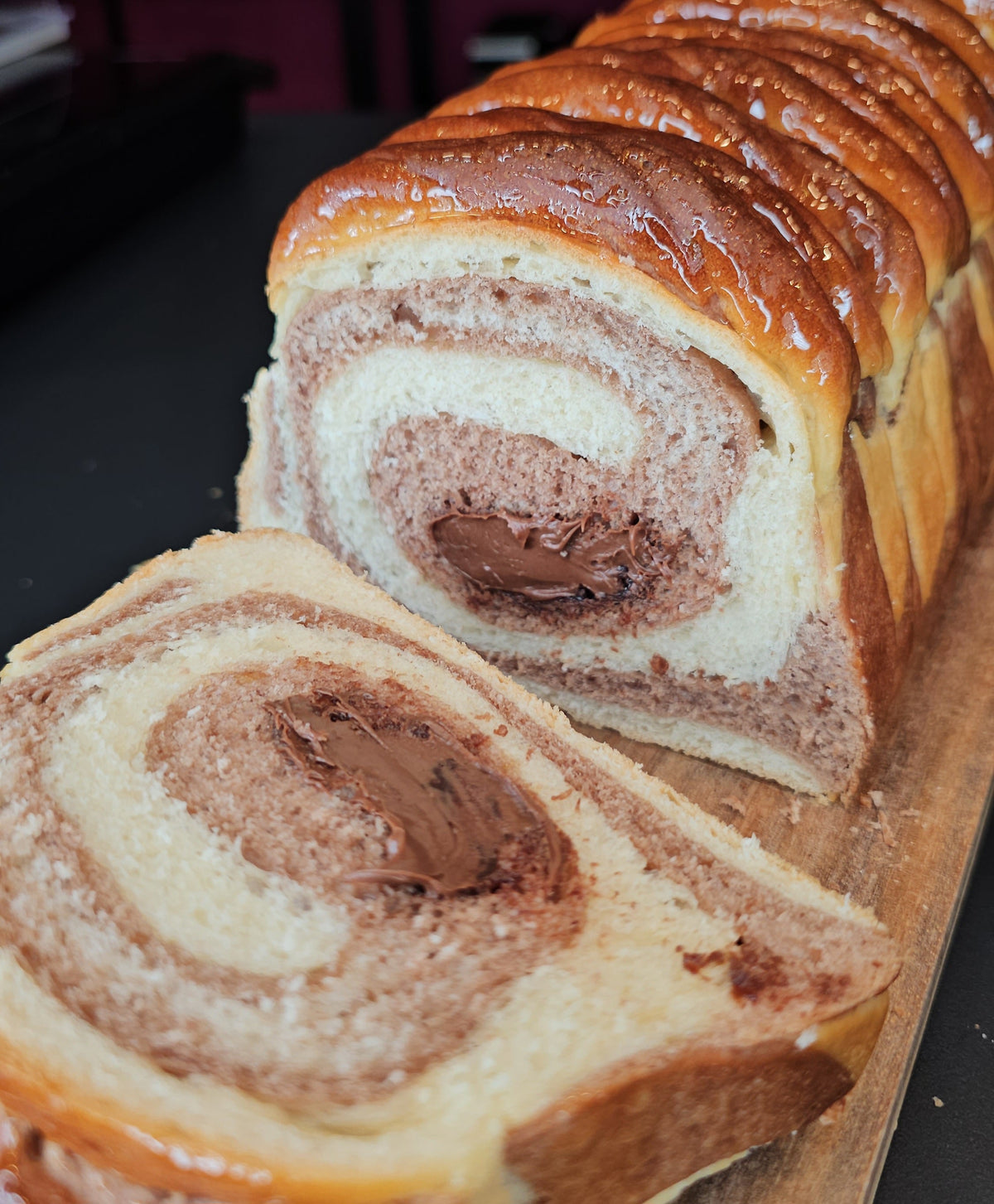 Schokoladenzopf mit Schokokern