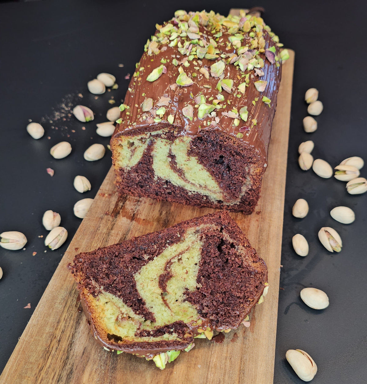 Außergewöhnlicher Pistazien-Marmorkuchen