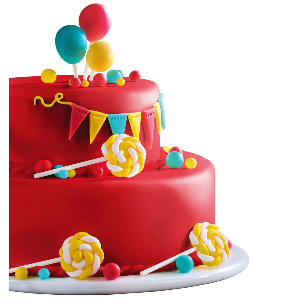 Mehrstöckige Torte mit Fondant Rot (250g)
