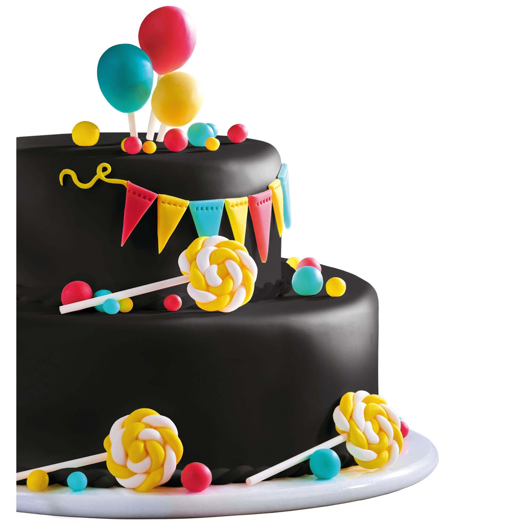 Mehrstöckige Torte mit Fondant Schwarz (250g)