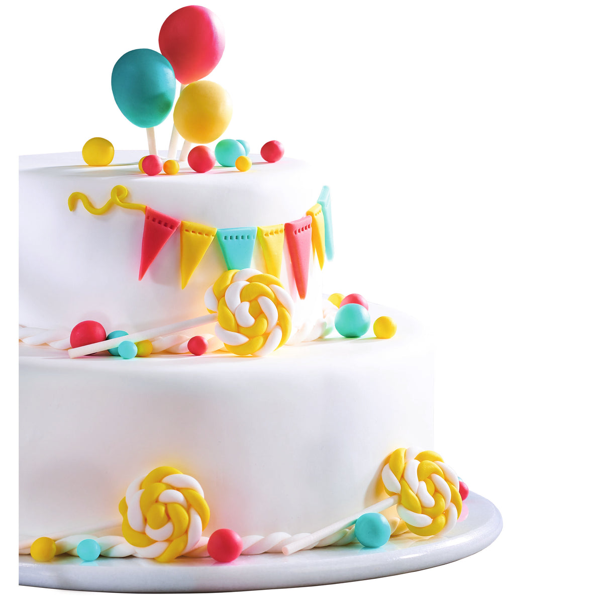 Mehrstöckige Torte mit Fondant Weiß (250g)