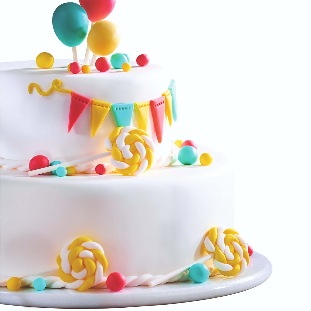 Mehrstöckige Torte mit Fondant 1kg weiß