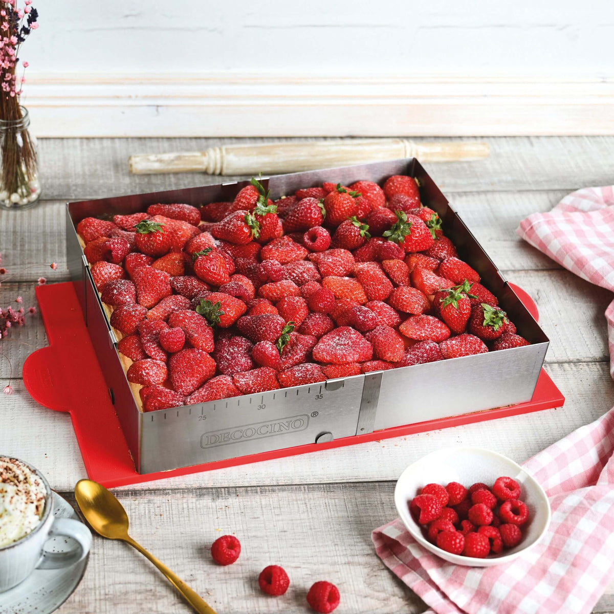 Obsttorte Backrahmen ausziehbar, 20-37cm Größe (7cm hoch)