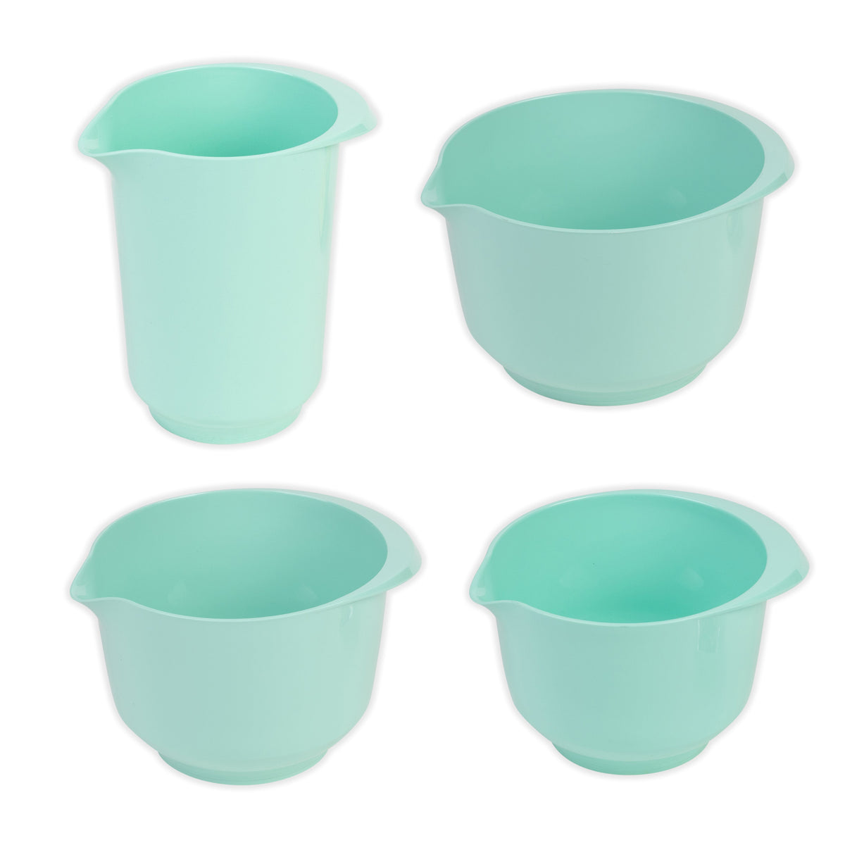 SET mint: Rühr- und Servierbecher (1,0l + 1,5l + 2,0l + 4,0l)