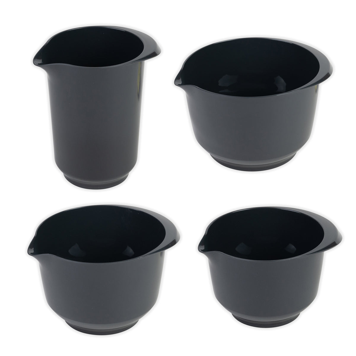 SET cool grey: Rühr- und Servierbecher (1,0l + 1,5l + 2,0l + 4,0l)