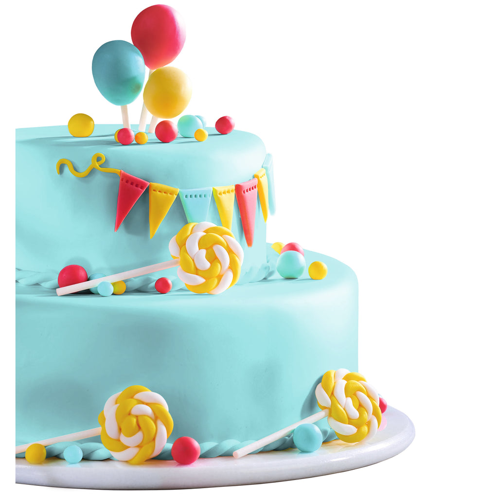 Mehrstöckige Torte mit Fondant Hellblau (250g)