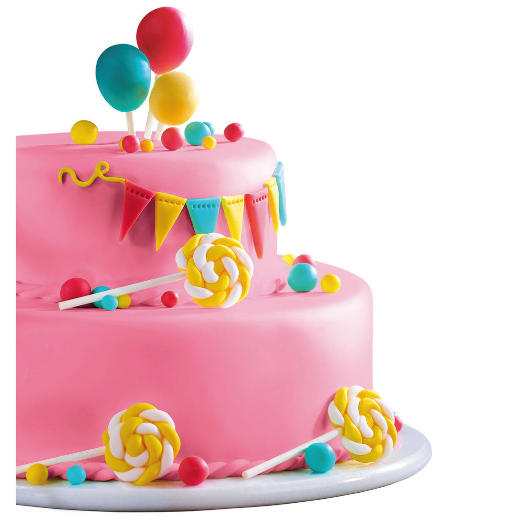 Mehrstöckige Torte mit Fondant Rosa (250g)
