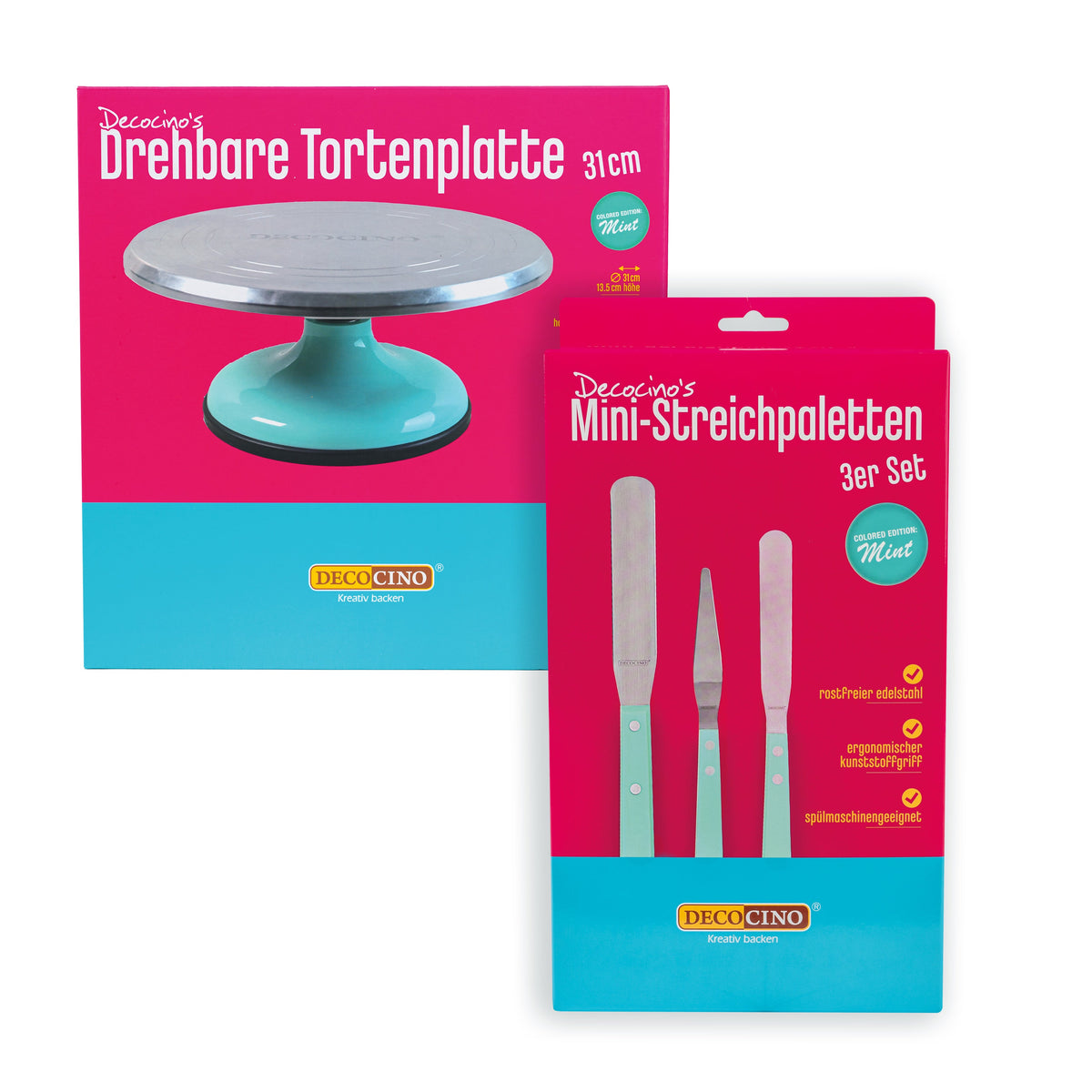 SET: Drehbare Tortenplatte + Minipalett 3er Set